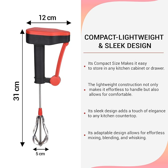 Hand Press Manual Blender for Lassi, Juices & Mixing