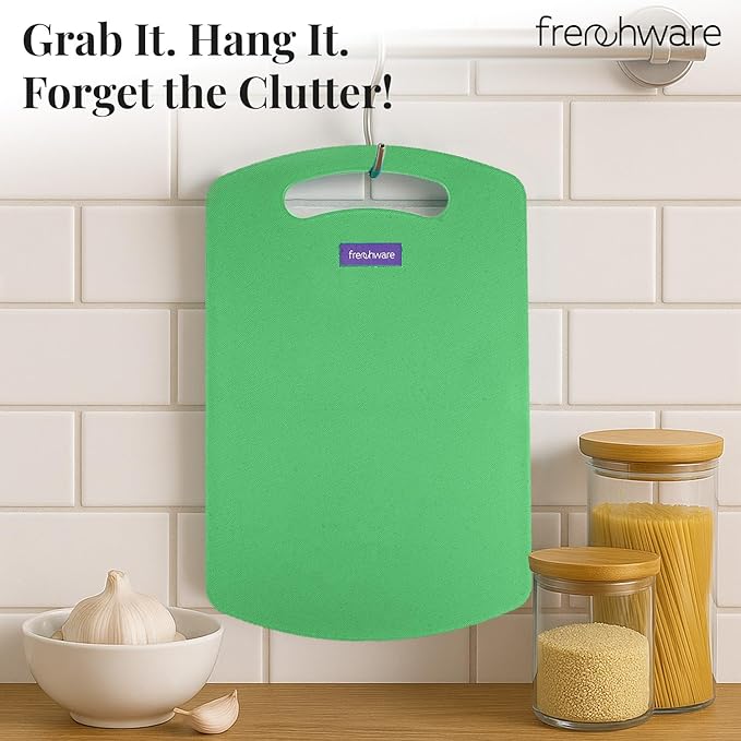 High quality Frenchware Plastic Cutting-Chopping Board with Handle 100% Food Safe, BPA-Free