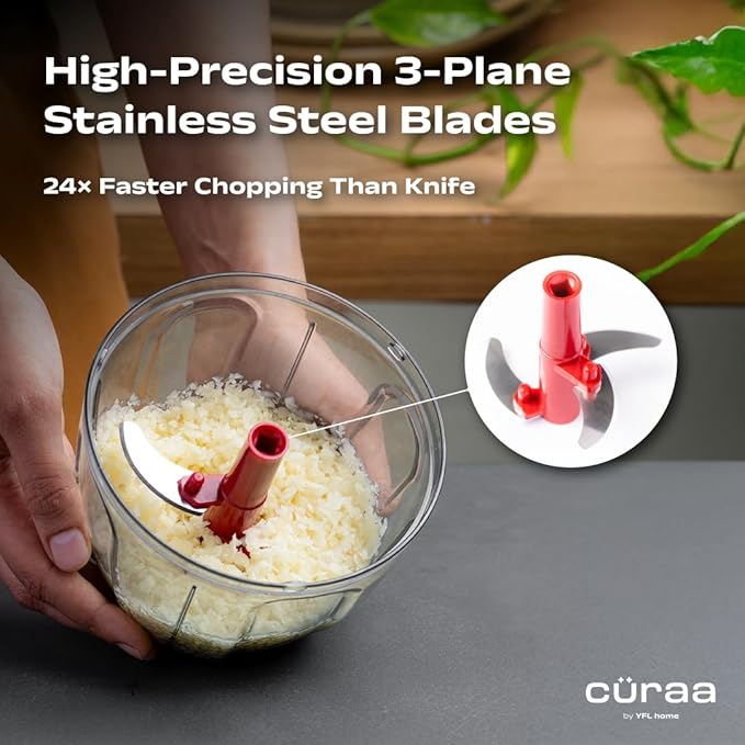 Home ChopLab Lite Manual Chopper | 650 ml Portable Vegetable Chopper