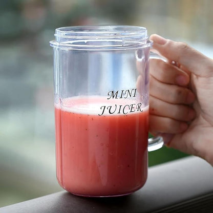Portable Rechargeable Juicer Blender with Built-in Straw & Glass Cup | Travel Smoothie & Juice Maker