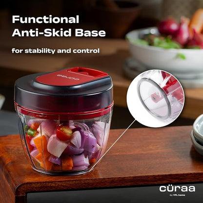 Home ChopLab Lite Manual Chopper | 650 ml Portable Vegetable Chopper