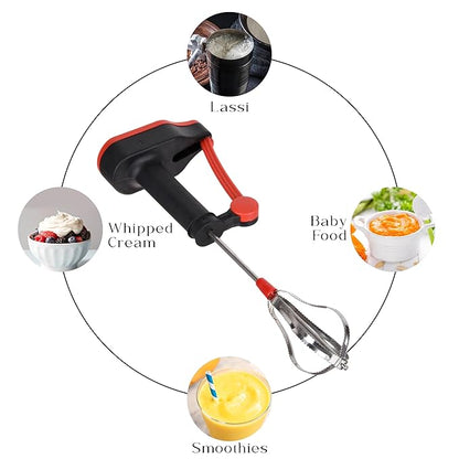 Hand Press Manual Blender for Lassi, Juices & Mixing