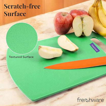 High quality Frenchware Plastic Cutting-Chopping Board with Handle 100% Food Safe, BPA-Free