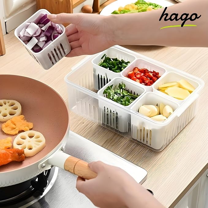 Fridge Storage Boxes Freezer Storage Containers (1000 ml)